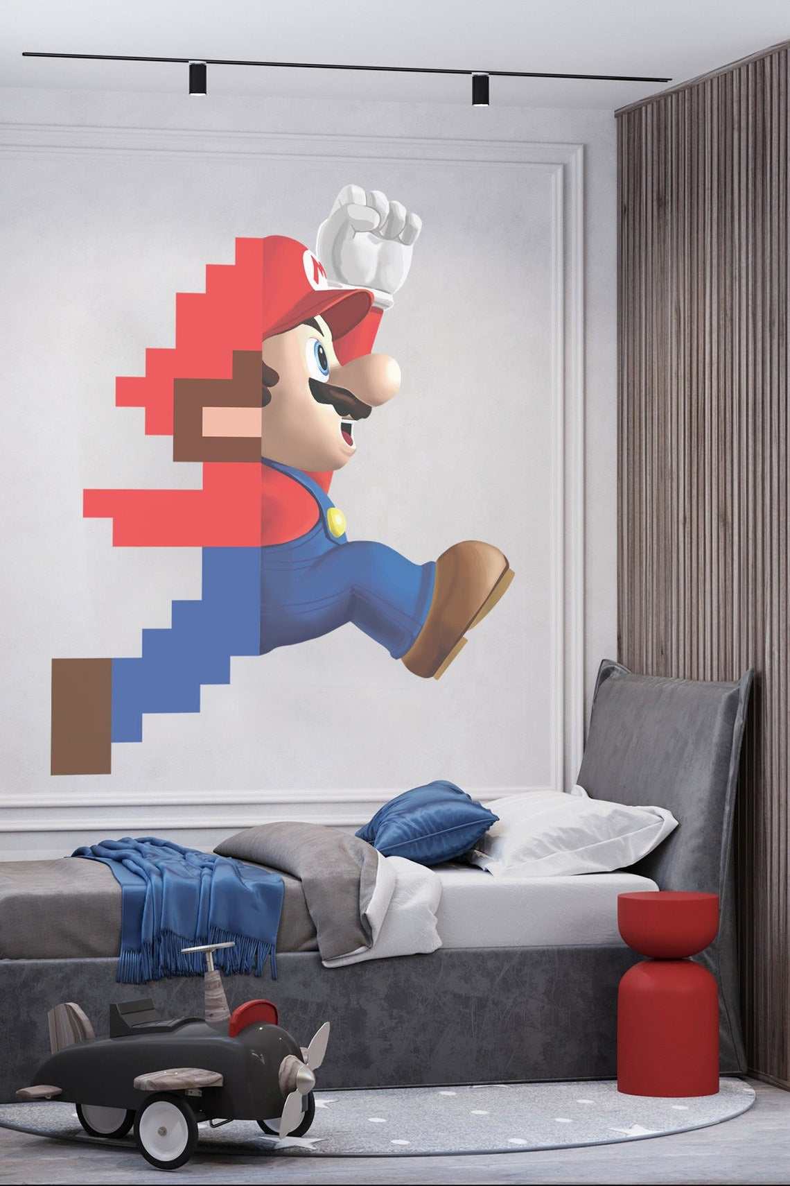 Vinilos decorativos Adhesivos infantiles de Pared mario bros 10 niño