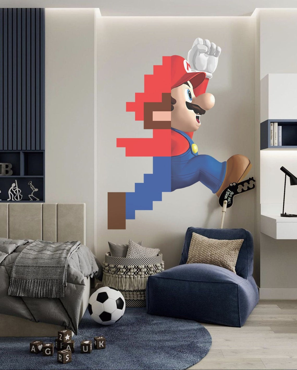Vinilos decorativos Adhesivos infantiles de Pared mario bros 10 niño ...