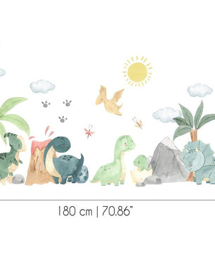 Vinilos decorativos Adhesivos infantiles de pared de dinosaurios modelo 4 infantil niño (0089)