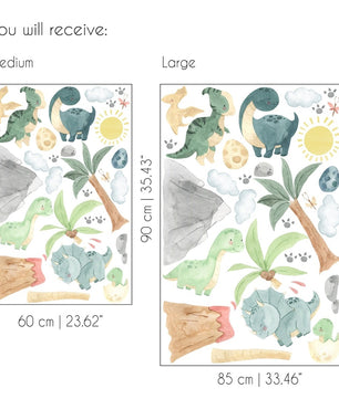 Vinilos decorativos Adhesivos infantiles de pared de dinosaurios modelo 4 infantil niño (0089)