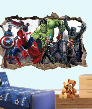 Vinilos decorativos Adhesivos infantiles de pared los vengadores modelo 3 niño
