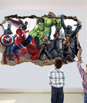 Vinilos decorativos Adhesivos infantiles de pared los vengadores modelo 3 niño