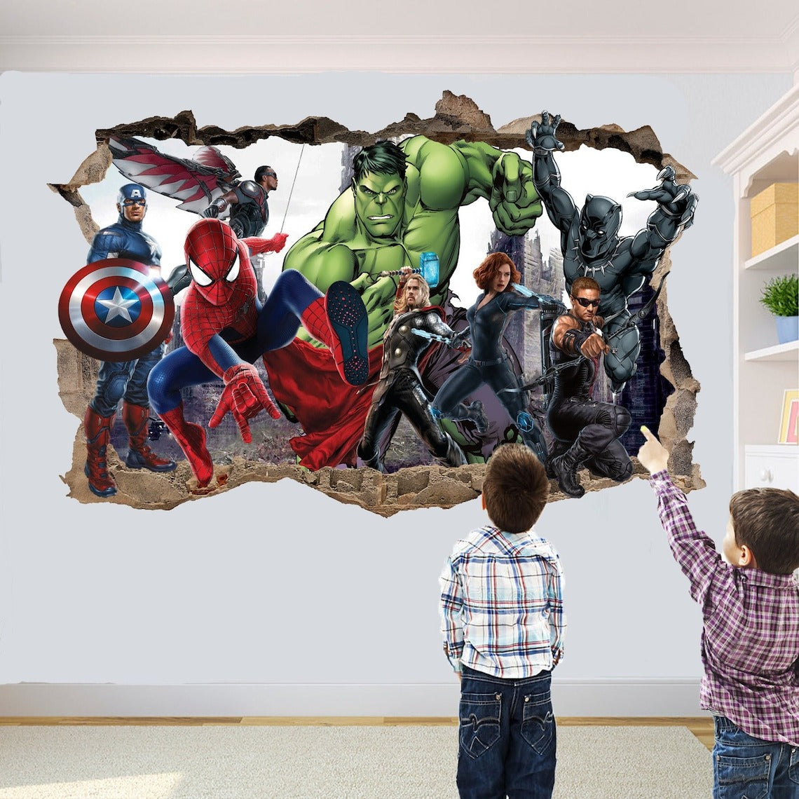 Vinilos decorativos Adhesivos infantiles de pared los vengadores modelo 3 niño