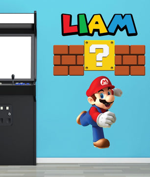Vinilos decorativos Adhesivos infantiles de Pared mario bros 3 niño