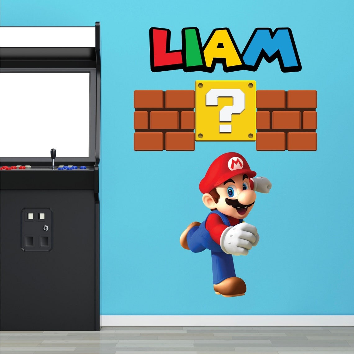 Vinilos decorativos Adhesivos infantiles de Pared mario bros 3 niño