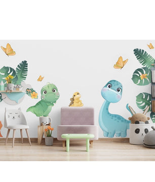 Vinilos decorativos Adhesivos infantiles de pared  Conjunto de dinosaurios Conjunto
