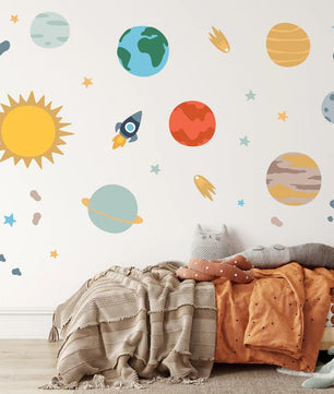 Vinilos decorativos Adhesivos infantiles de Pared espacio astronautas 14 niño