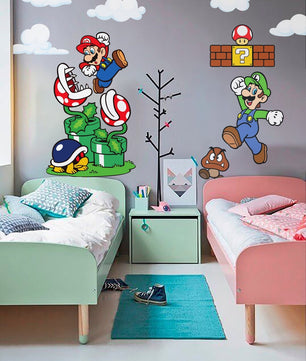 Vinilos decorativos Adhesivos infantiles de Pared mario bros 5 niño