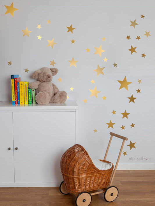 pegatinas de pared estrellas dorados