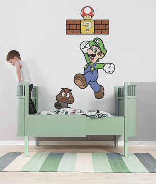 Vinilos decorativos Adhesivos infantiles de Pared mario bros 5 niño