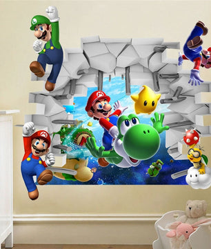 Vinilos decorativos Adhesivos infantiles de Pared mario bros 12 niño