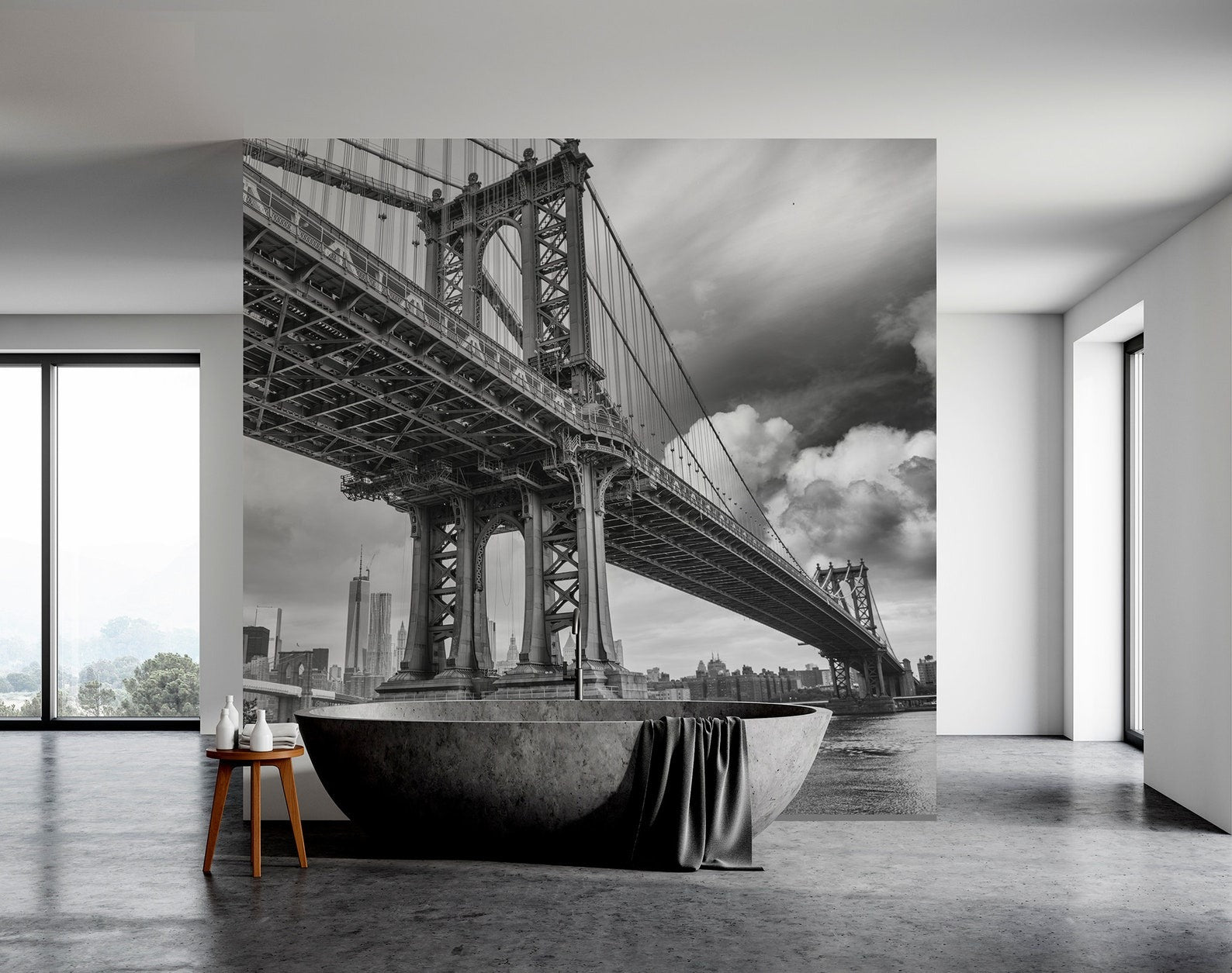 Papel para paredes Ciudades Puente