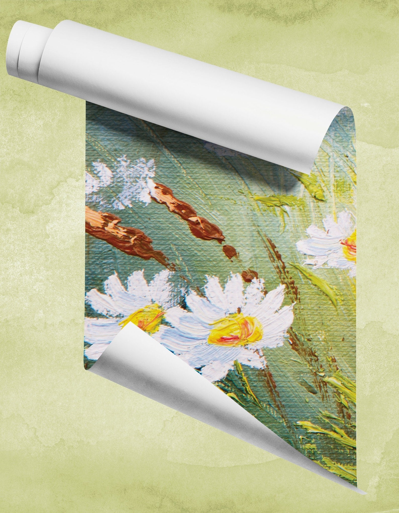 Papel para paredes Paisajes 8 pradera de acuarela