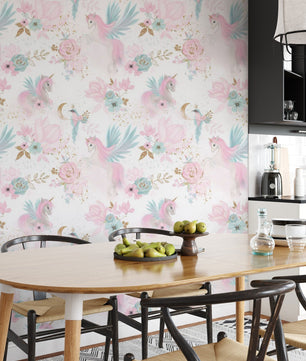 Papel para paredes diseño Unicornios