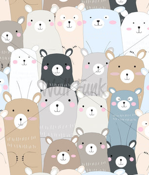 Papel para paredes Osos Mosaico