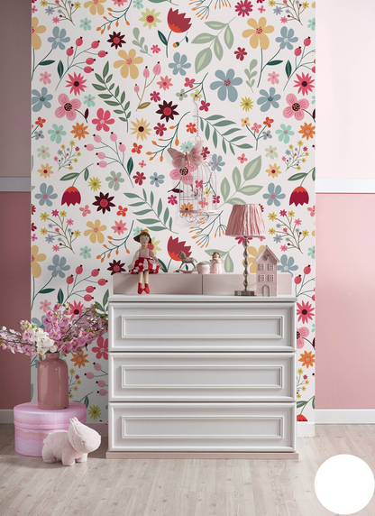 Papel para paredes Flores Mosaico 1