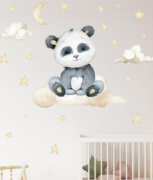 Vinilos decorativos Adhesivos infantiles de Pared Conjunto Animales en nube