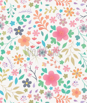 Papel para paredes Flores Mosaico 7