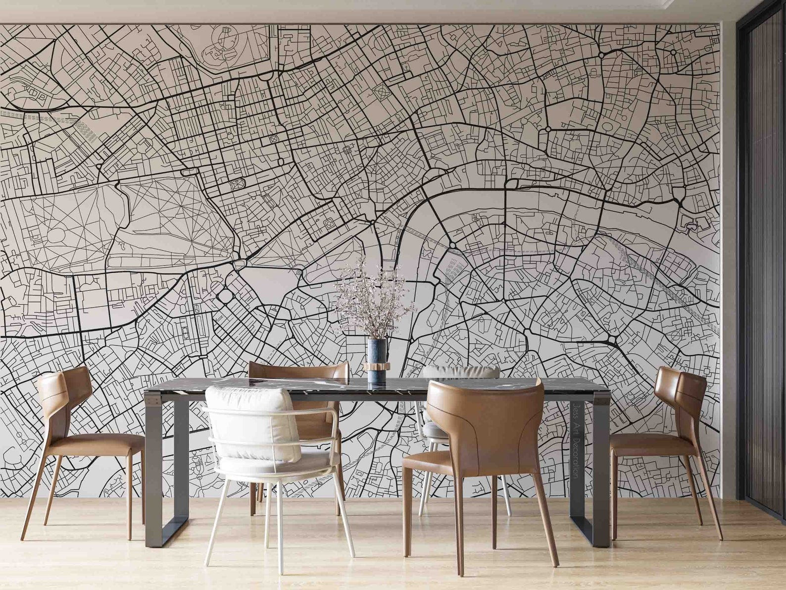 Papel para paredes Ciudades 12 mapa