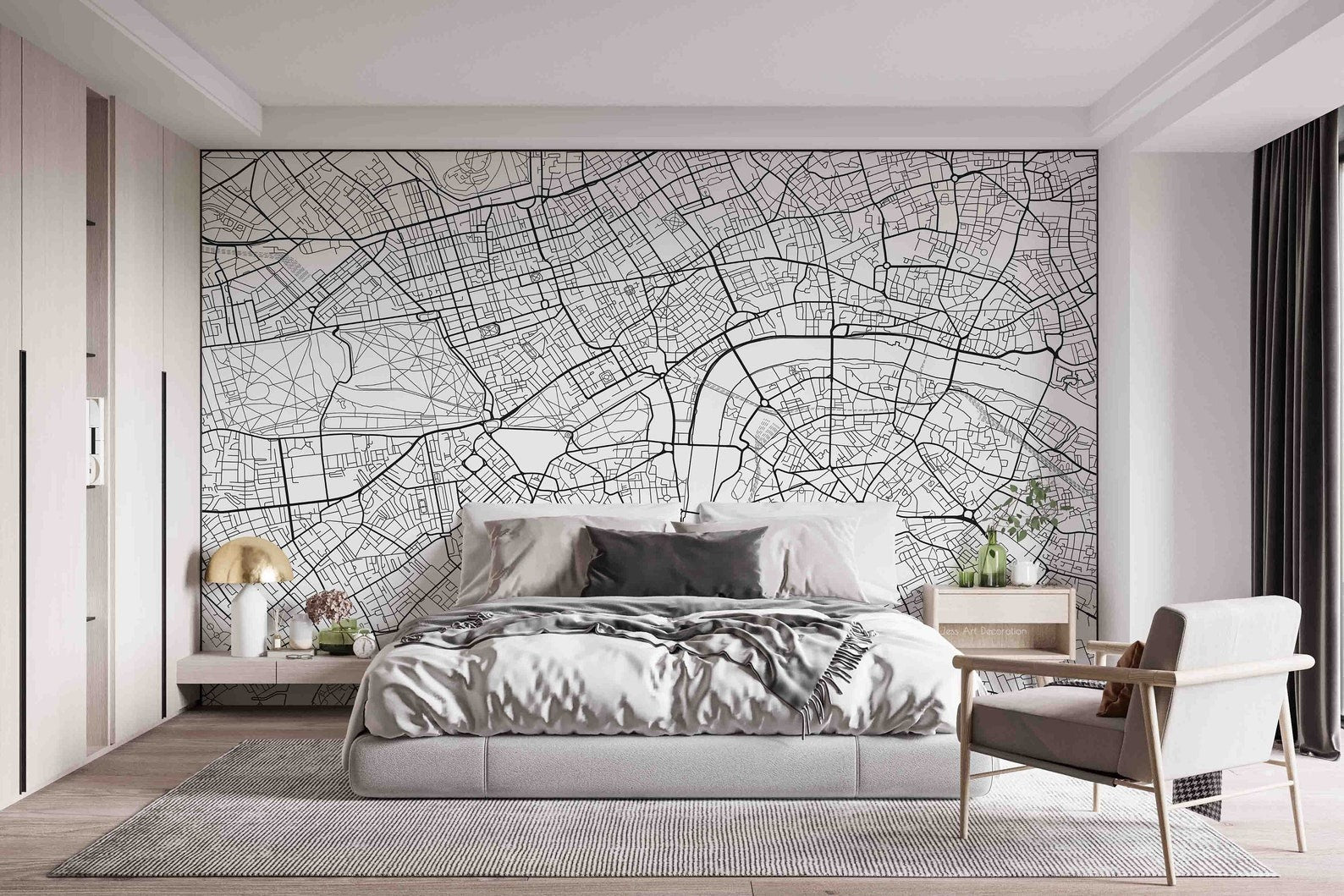 Papel para paredes Ciudades 12 mapa