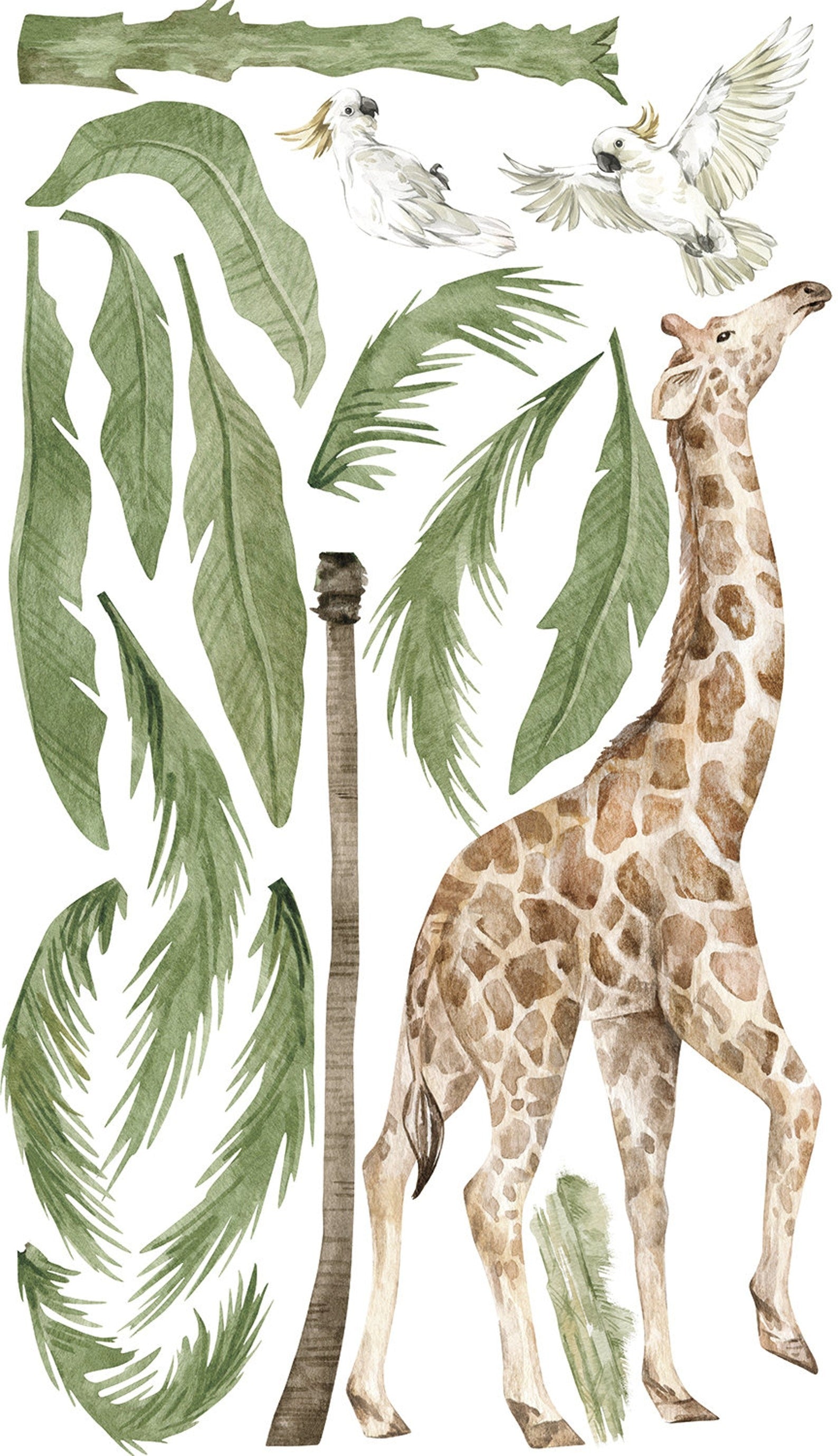 Vinilos decorativos Adhesivos infantiles de Pared Elefante en la selva