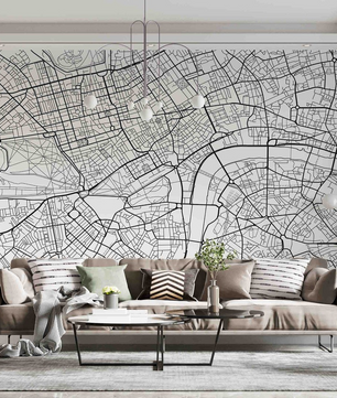 Papel para paredes Ciudades 12 mapa