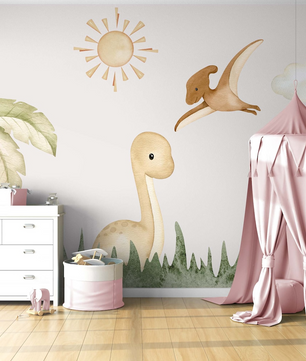 Vinilos decorativos Adhesivos infantiles de pared  Conjunto de dinosaurios Conjunto