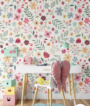 Papel para paredes Flores Mosaico 1