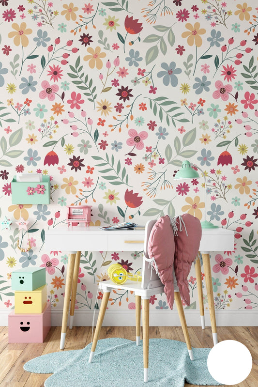 Papel para paredes Flores Mosaico 1