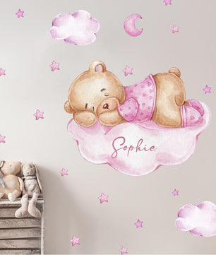 Vinilos decorativos Adhesivos infantiles de Pared Conjunto Animales en nube