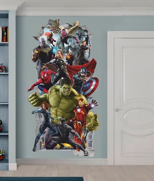 Vinilos decorativos Adhesivos infantiles de pared los vengadores 8