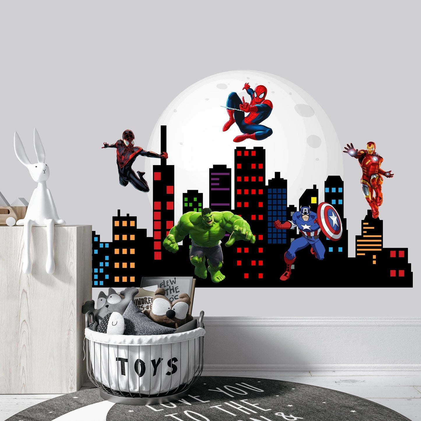 Vinilos decorativos Adhesivos infantiles de pared los vengadores 9