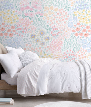 Papel para paredes diseño floral para habitación