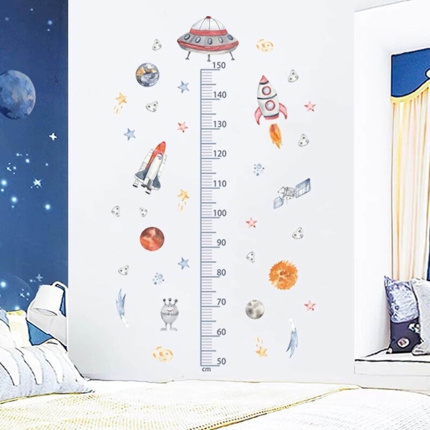 Vinilos decorativos Adhesivos infantiles de Pared medidor de altura Astronauta 2