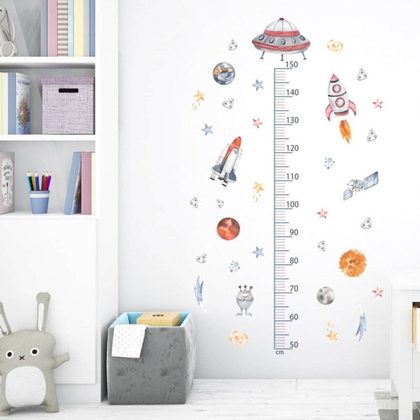 Vinilos decorativos Adhesivos infantiles de Pared medidor de altura Astronauta 2