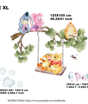 Vinilos decorativos Adhesivos infantiles de Pared  Winnie the Pooh 10