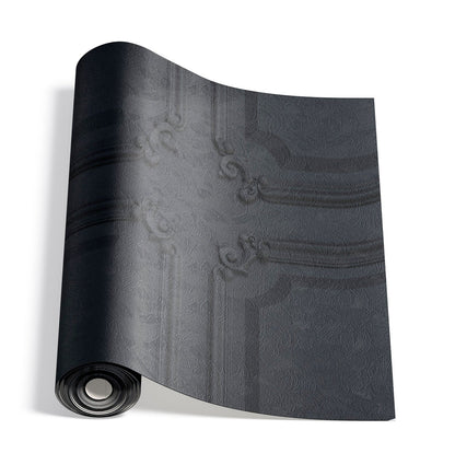 Papel para paredes Paneles de madera vintage negro