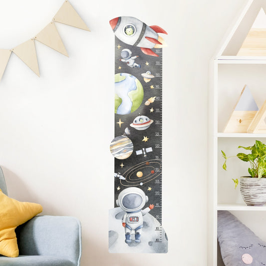 Vinilos decorativos Adhesivos infantiles de Pared medidor de altura Astronauta 3