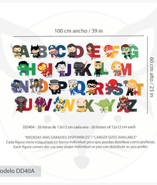 Abecedario Superheroes