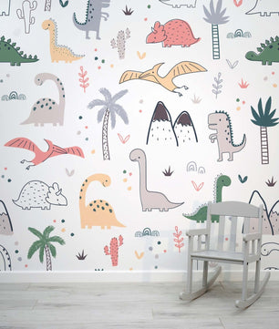 Papel para paredes Mosaico jurassico