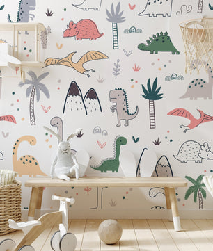 Papel para paredes Mosaico jurassico