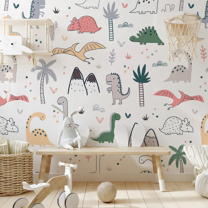 Papel para paredes Mosaico jurassico
