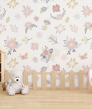 Papel para paredes Flores Mosaico 2