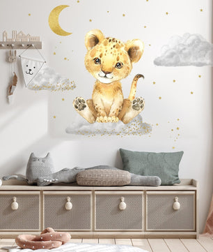 Vinilos decorativos Adhesivos infantiles de Pared Conjunto Animales en nube