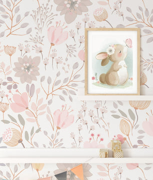 Papel para paredes Flores Mosaico 4