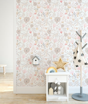 Papel para paredes Flores Mosaico 4