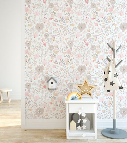Papel para paredes Flores Mosaico 4