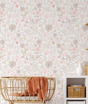 Papel para paredes Flores Mosaico 4