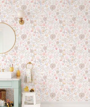 Papel para paredes Flores Mosaico 4