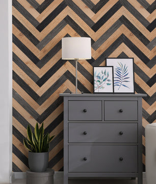 Papel para paredes triangulos de textura de madera